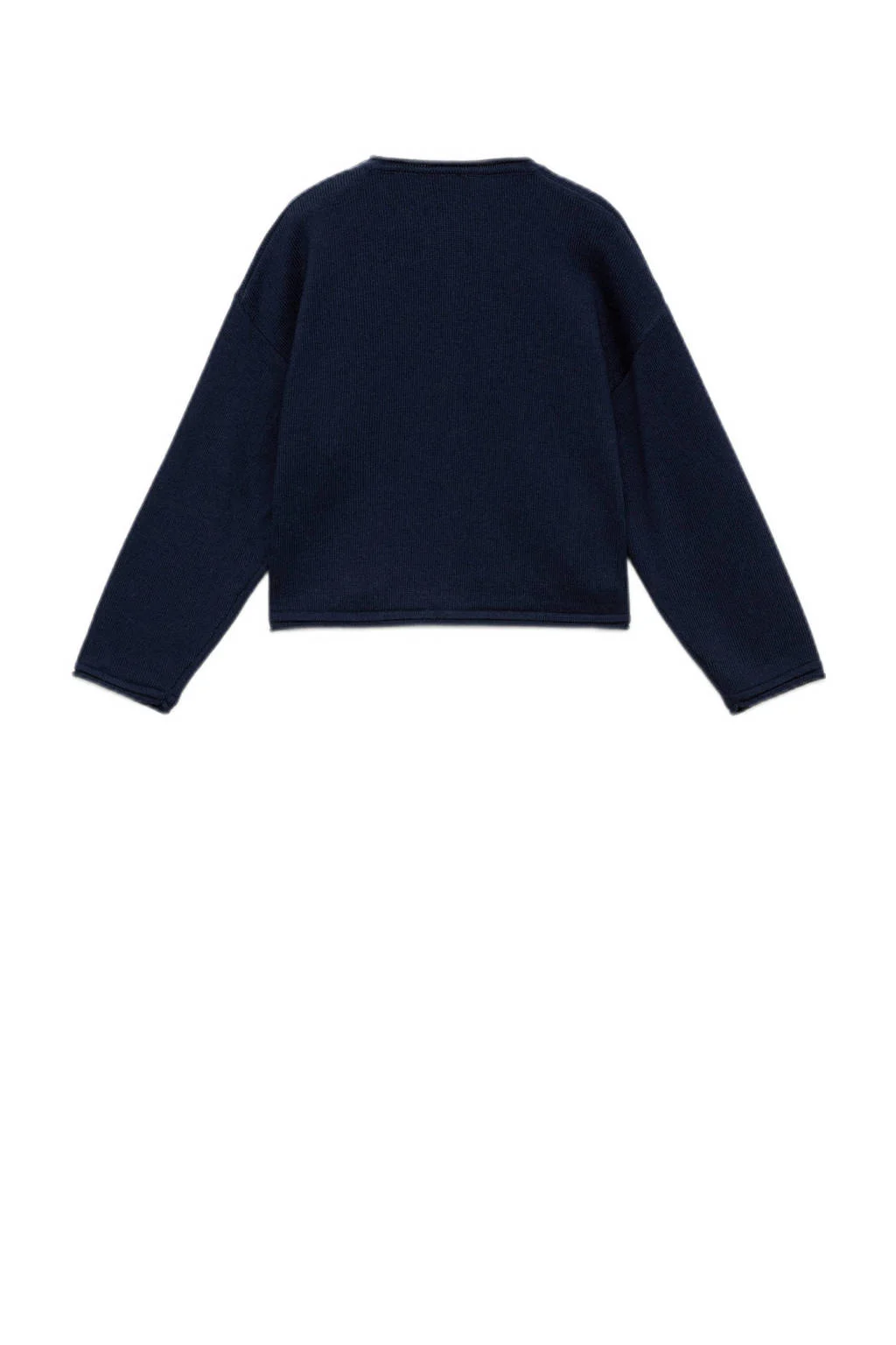 Mango Kids vest marine fijn gebreid
