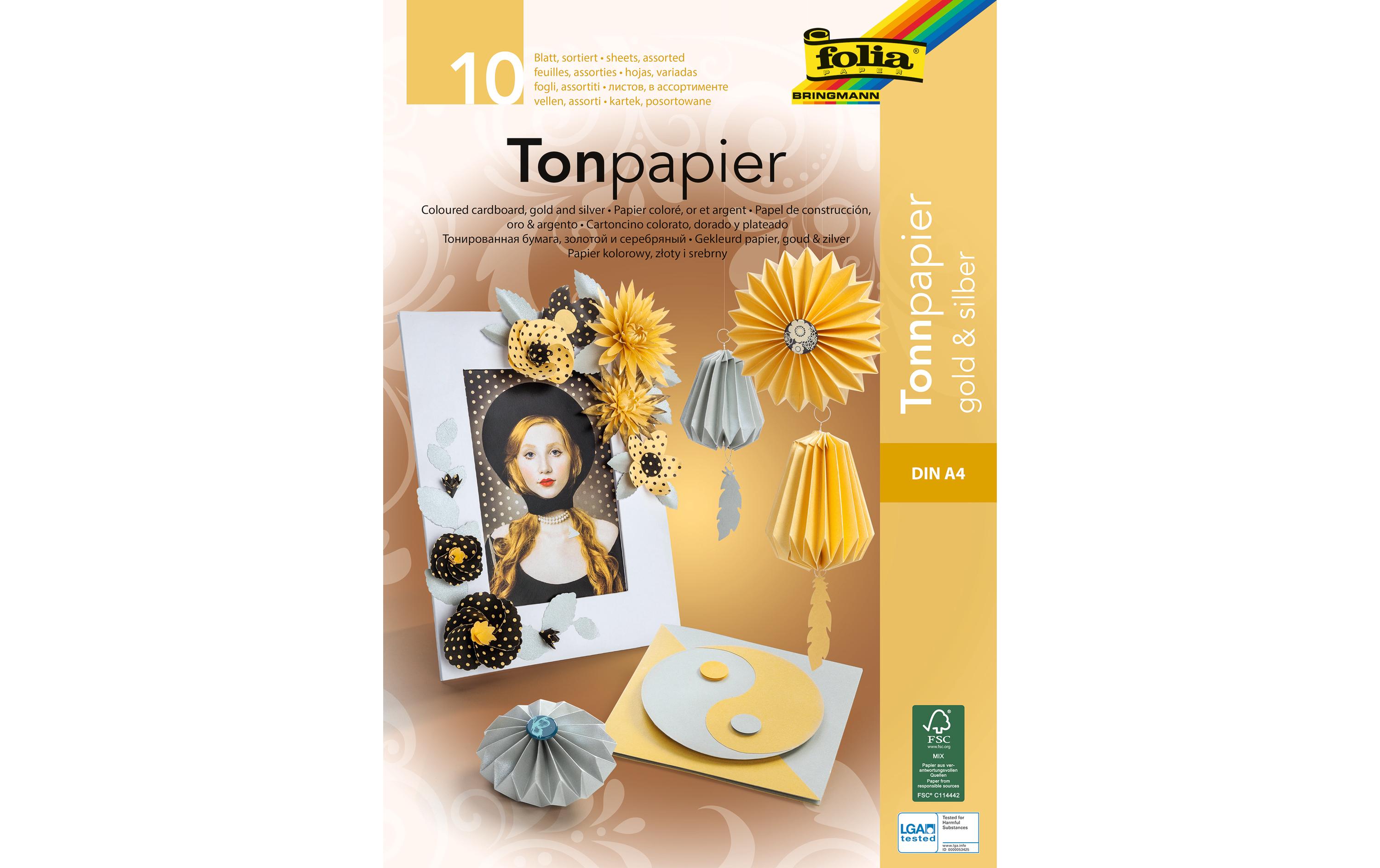 Tonzeichenpapier A4 Gold/SilberTonzeichenpapier