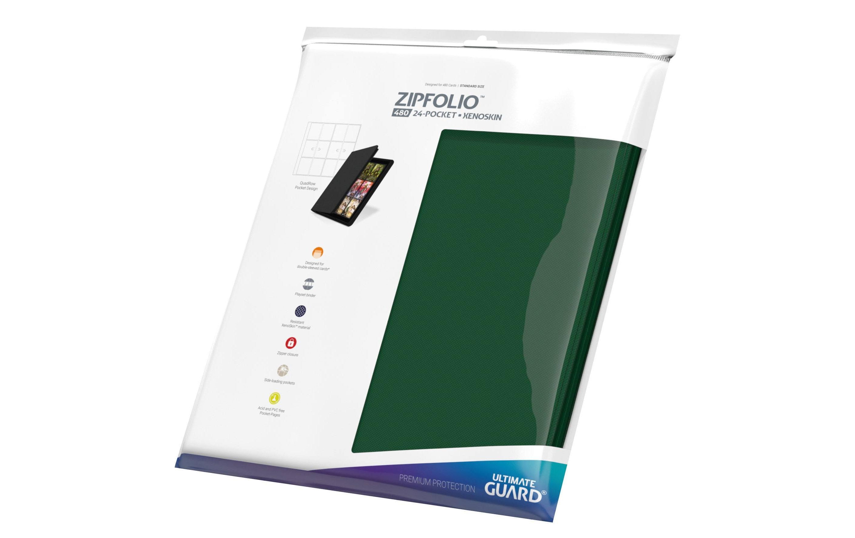 Karten-Portfolio QuadRow ZipFolio 480 24-Pocket, grün24 Pocket Portfolio