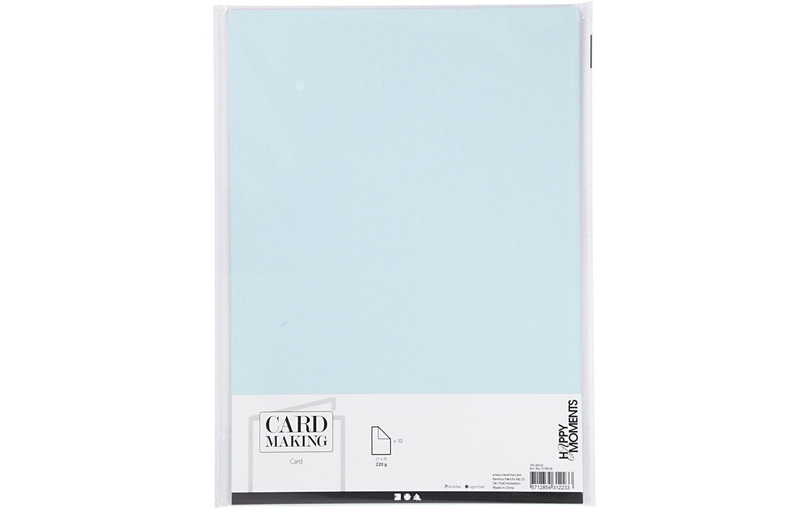 Fotokarton A4, 10 Blatt, HellblauBastelpapier