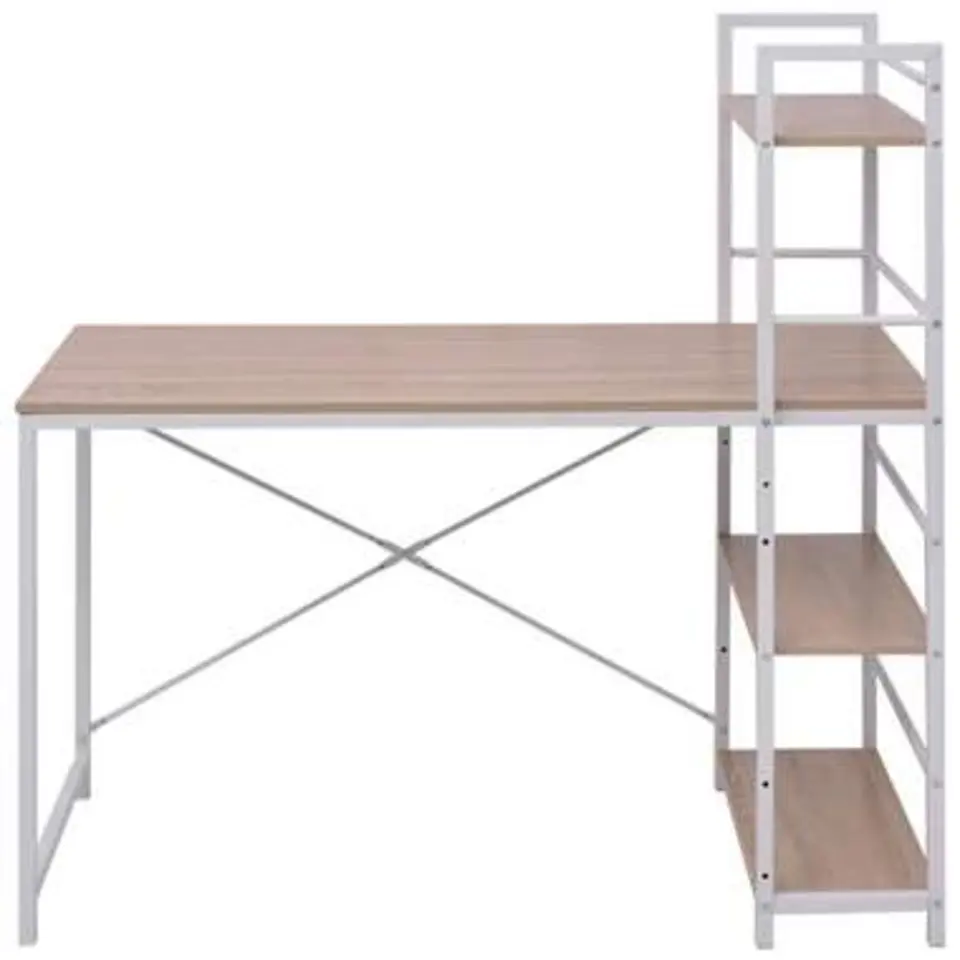 vidaXL - Bureau - Bruin - Bewerkt hout