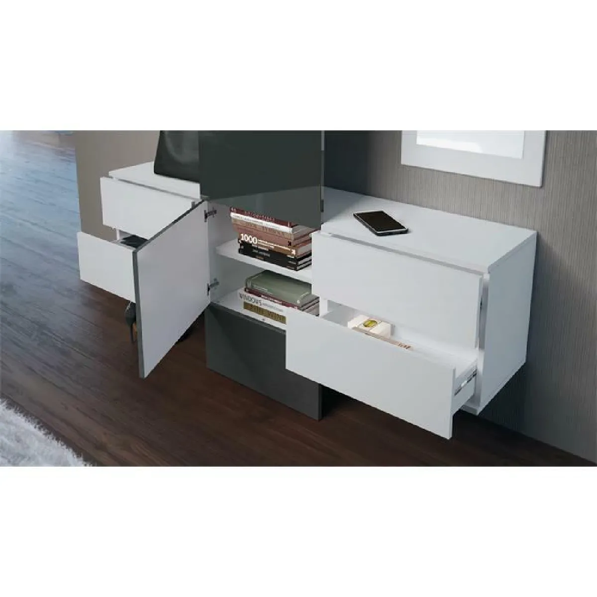 MPC Vestiaire Blanc/Bordeaux Brillant
