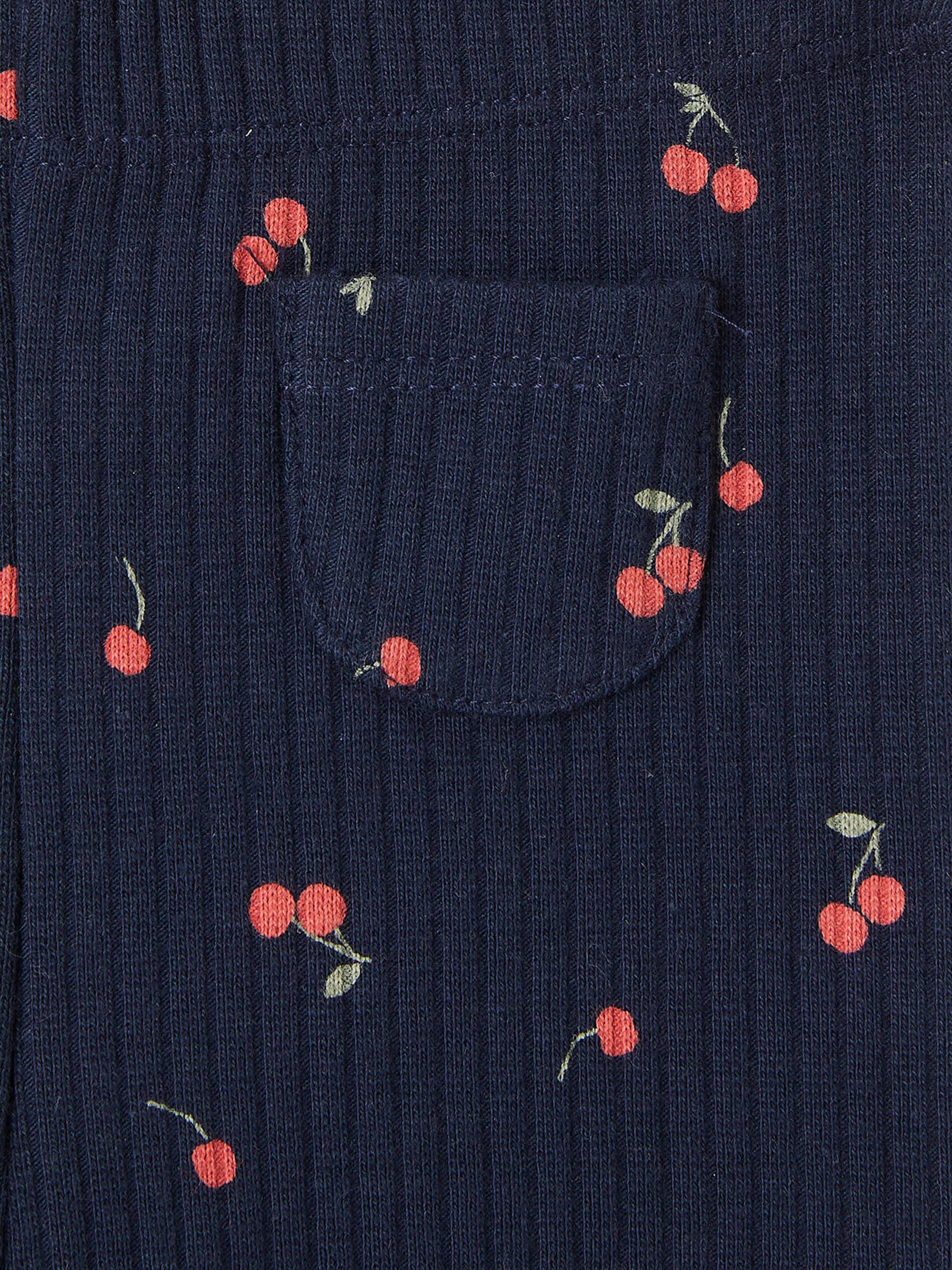 Vertbaudet Bedruckte Baby-Leggings, Ripp mit Bio-Baumwolle schieferblau