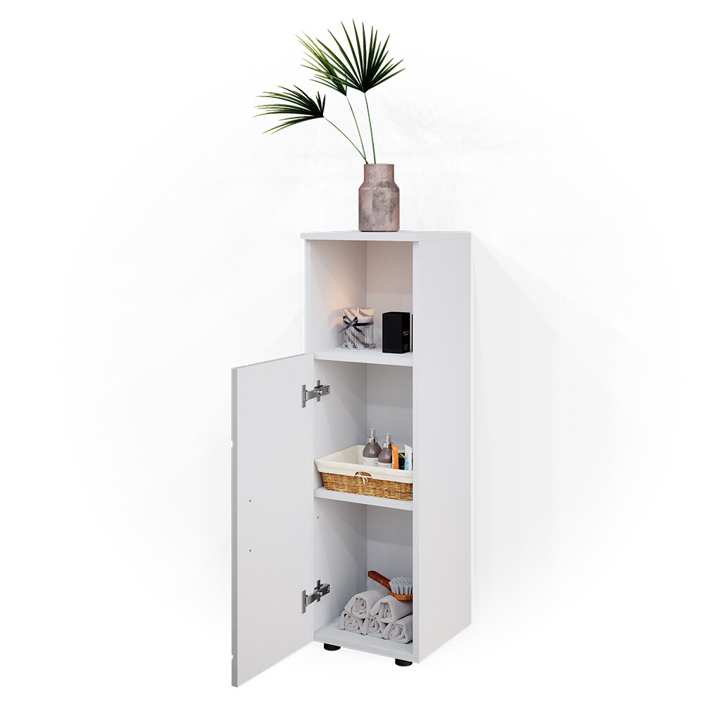 Vicco Midischrank Badschrank Badezimmerschrank Irma 3 Fächer 1 Tür Weiß /HGL
