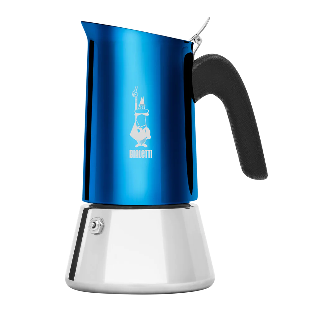 Cafetière induction 6 tasses Venus bleue en inox Bialetti