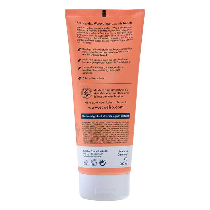 Eco Elio Sommer Vibes Sonnencreme LSF 50 + , 200 ml