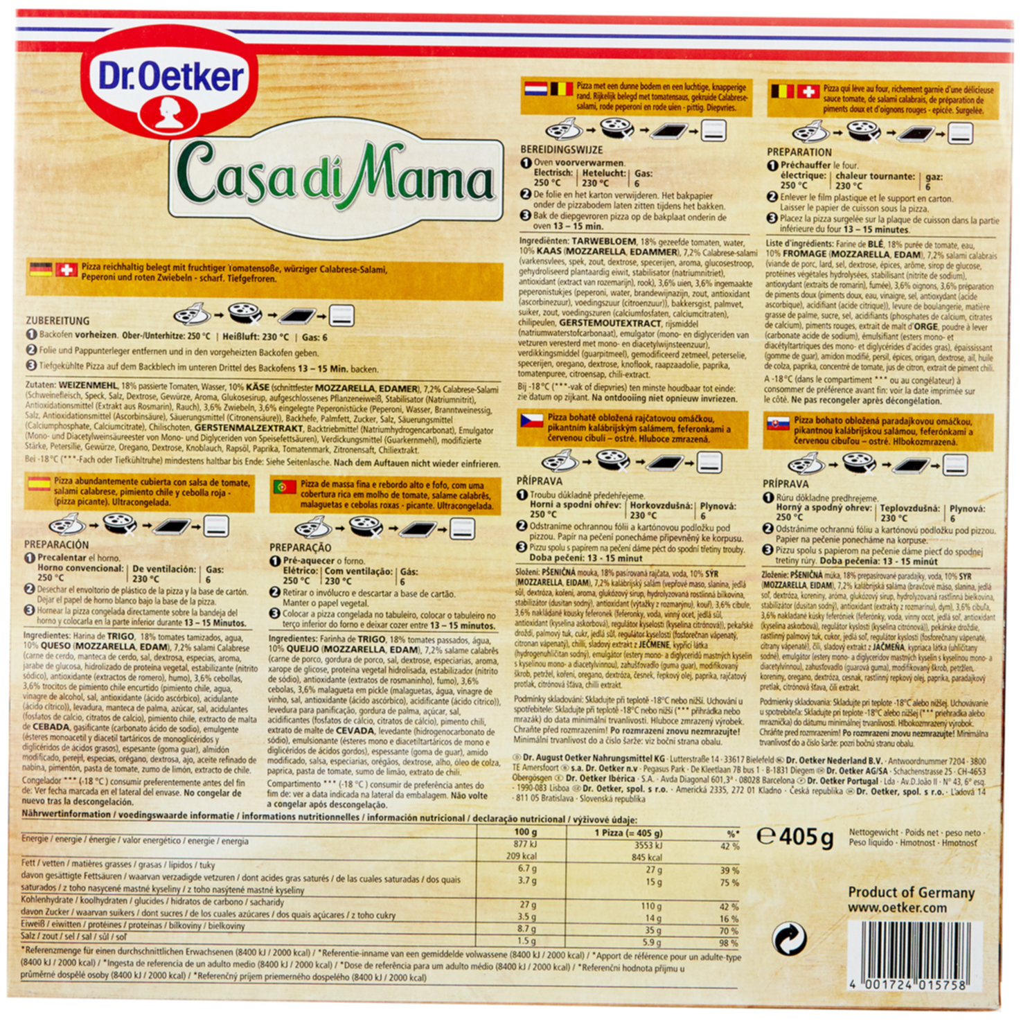 Dr. Oetker Pizza Casa di Mama Diavola