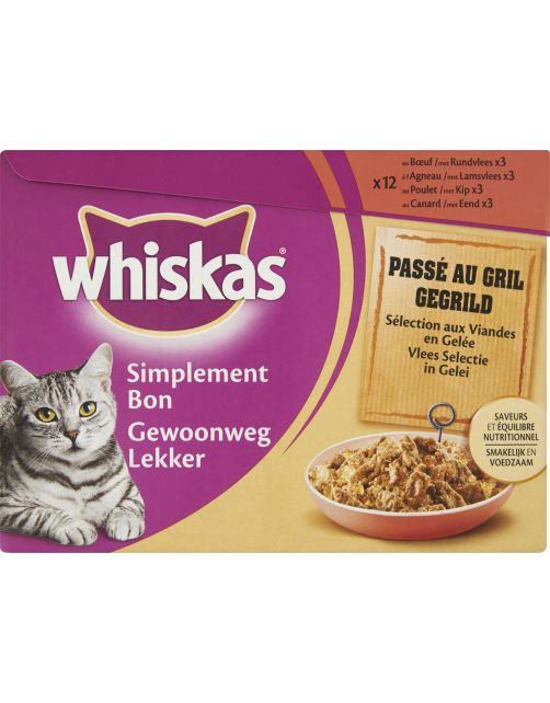 Whiskas Gewoon Lekker 12pack 85 g - Kattenvoer