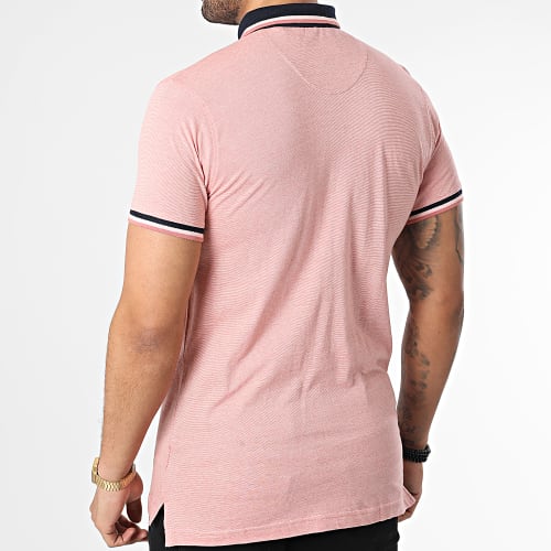 Polo Manches Courtes Drexler Rose Chiné