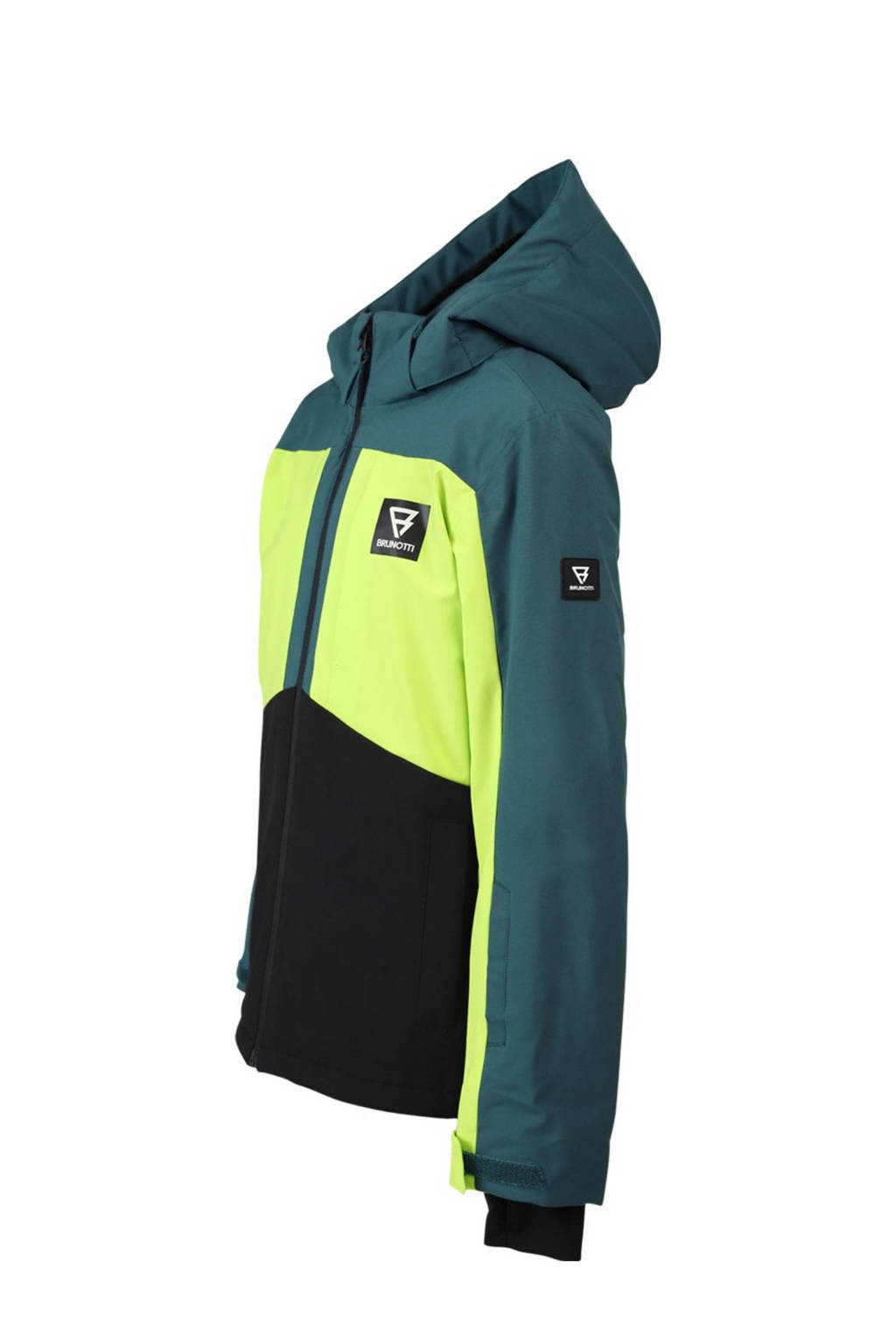 Brunotti ski-jack Aratiny petrol/geel/zwart