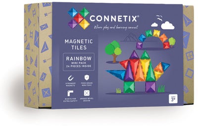 Connetix Magnetiske Byggeklosser Rainbow Mini Pack 24 Deler