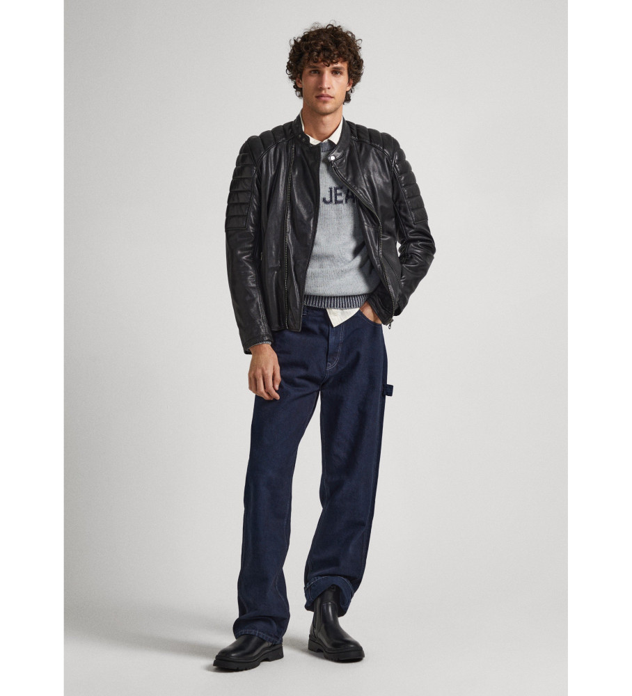 Jaqueta de couro preta Pepe Jeans Brewster