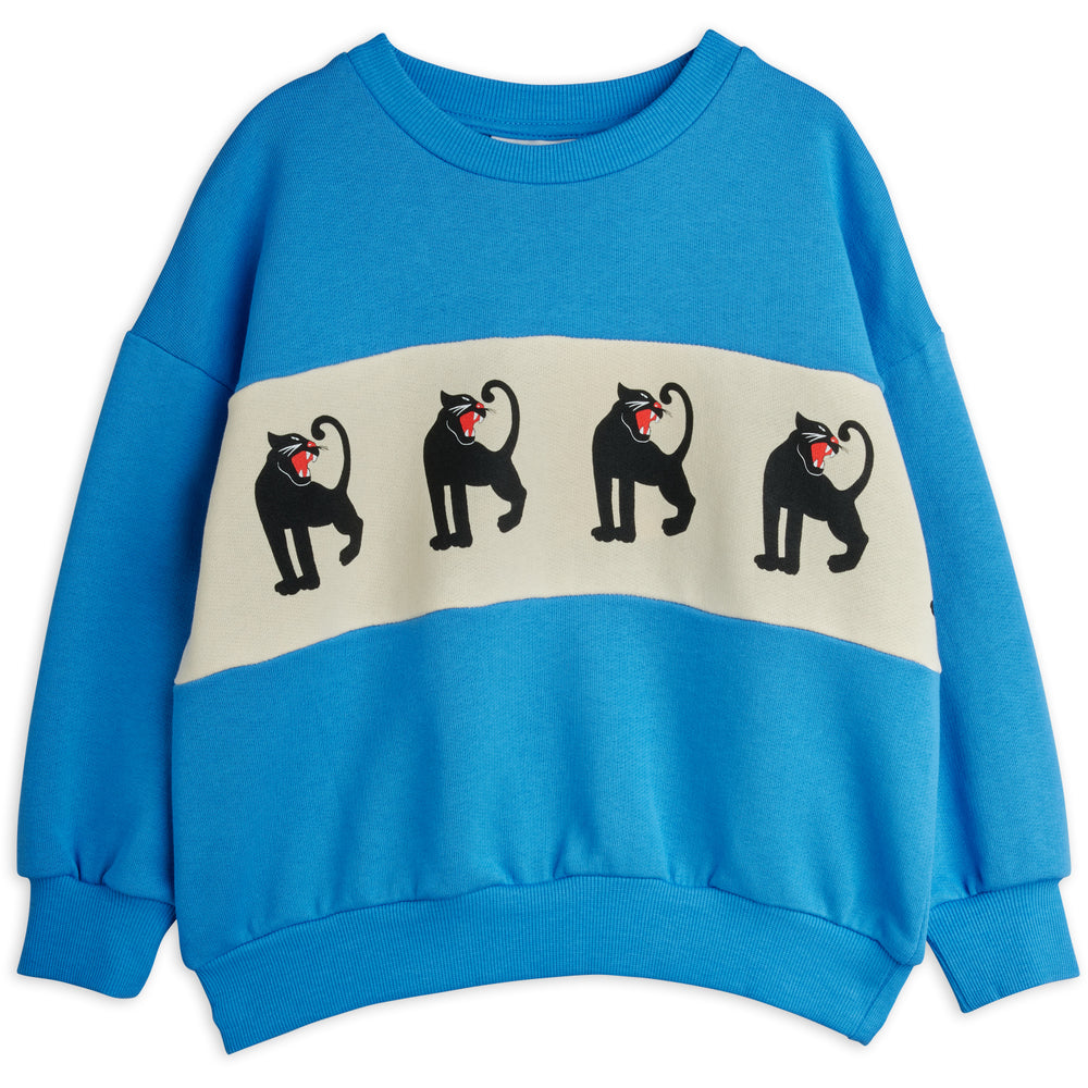 Køb Mini Rodini Blue Panther Panel Sweatshirt