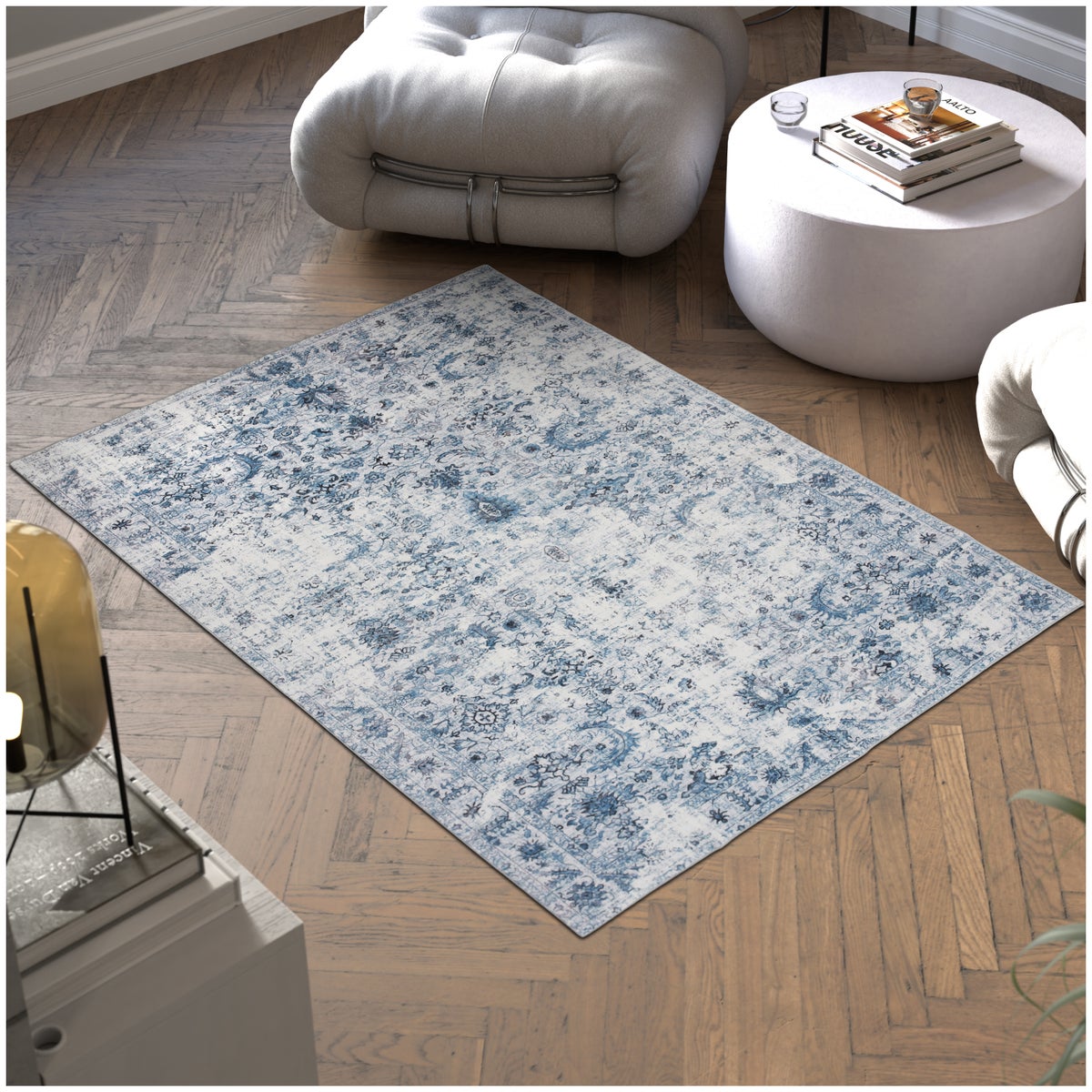 Vintage design vloerkleed tectake Amara, diverse maten, antislip achterkant