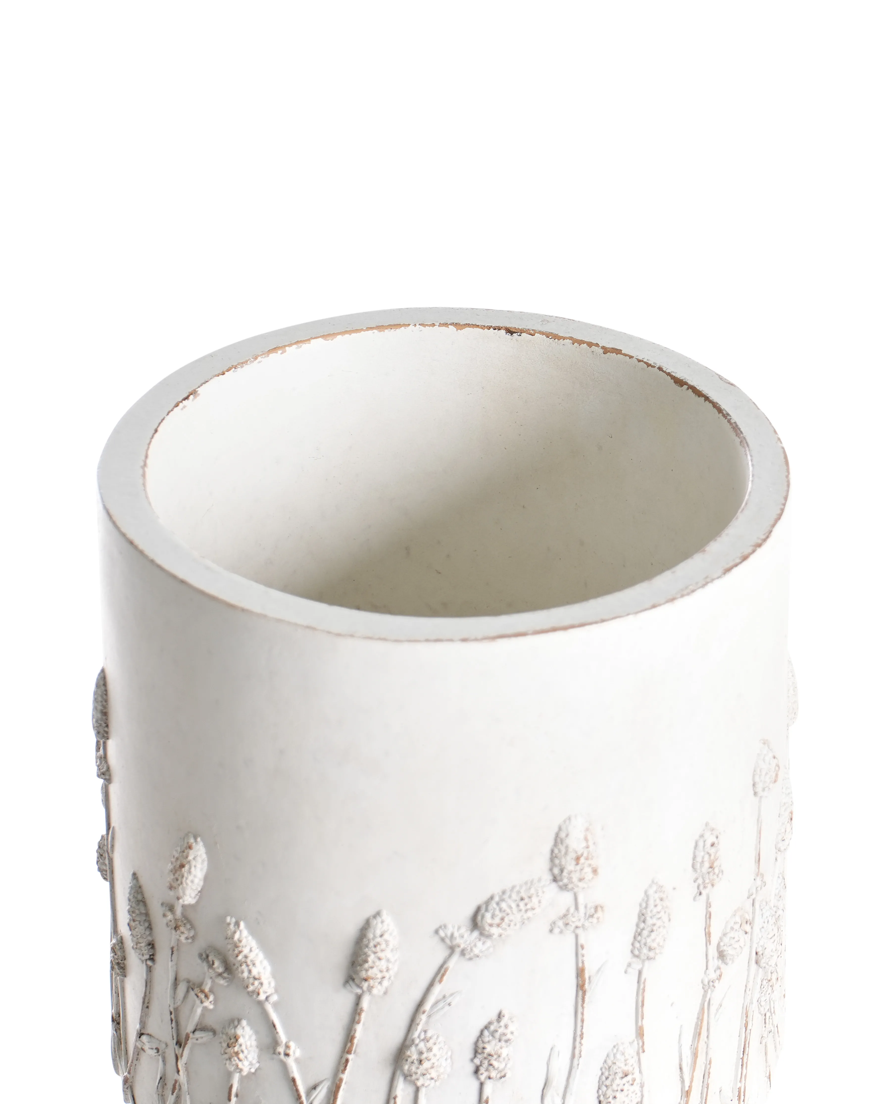 Verhoogde bloempot JANINA 24 cm Gebroken wit