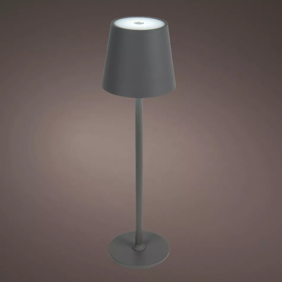 Lampe de table sans fil rechargeable USB 48 LED (H37 cm) Brooklyn Gris