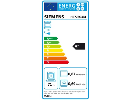 SIEMENS - Four encastrable pyrolyse HB778G3B1, IQ700, 71 litres, 13 modes de cuisson