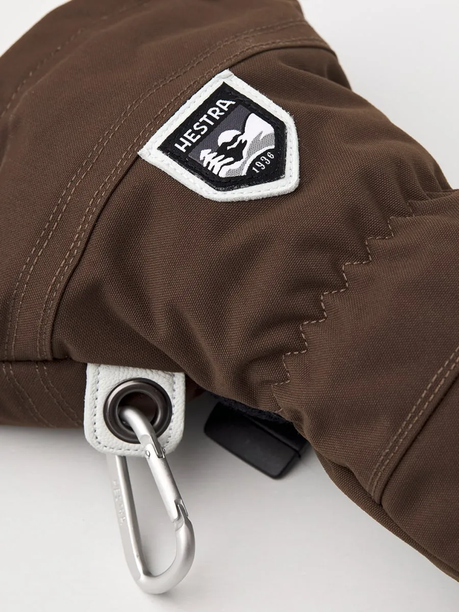 Hestra Army Leather Heli Ski Mitt Espresso