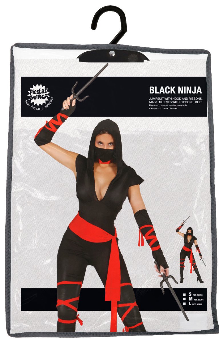 Ninja Kostuum Zwart Dames