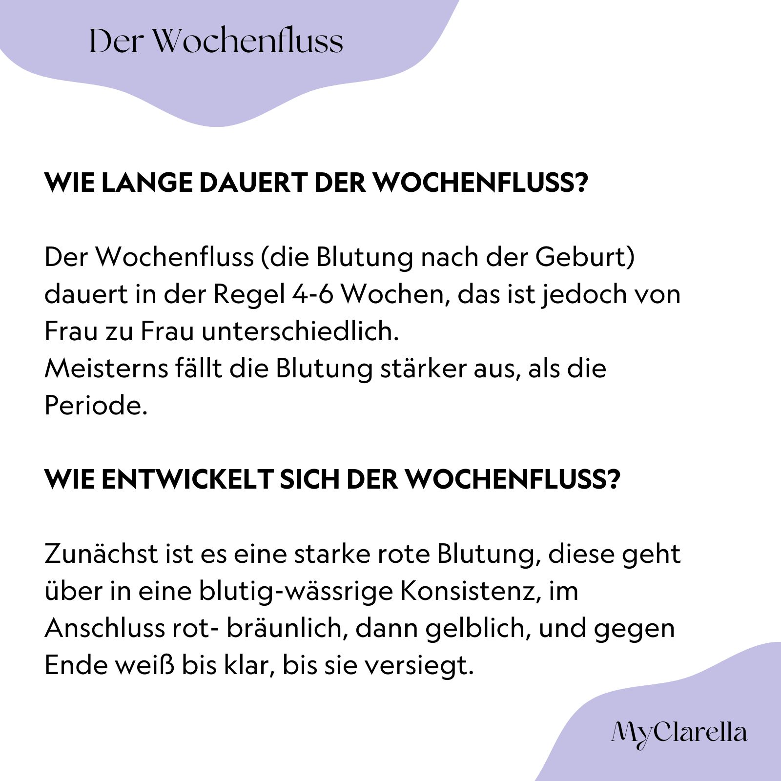 MyClarella® Damenbinden mit Flügeln, extra saugstark & lang, Wochenbett Einlagen