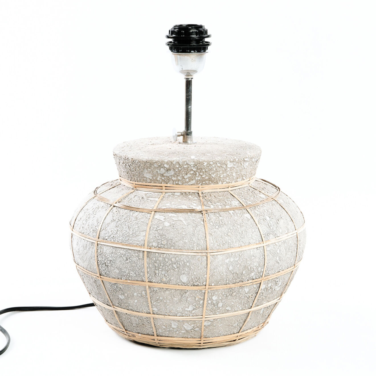 Bazar Bizar Lampe à poser Kythira gris/naturel - 40x40x48 cm