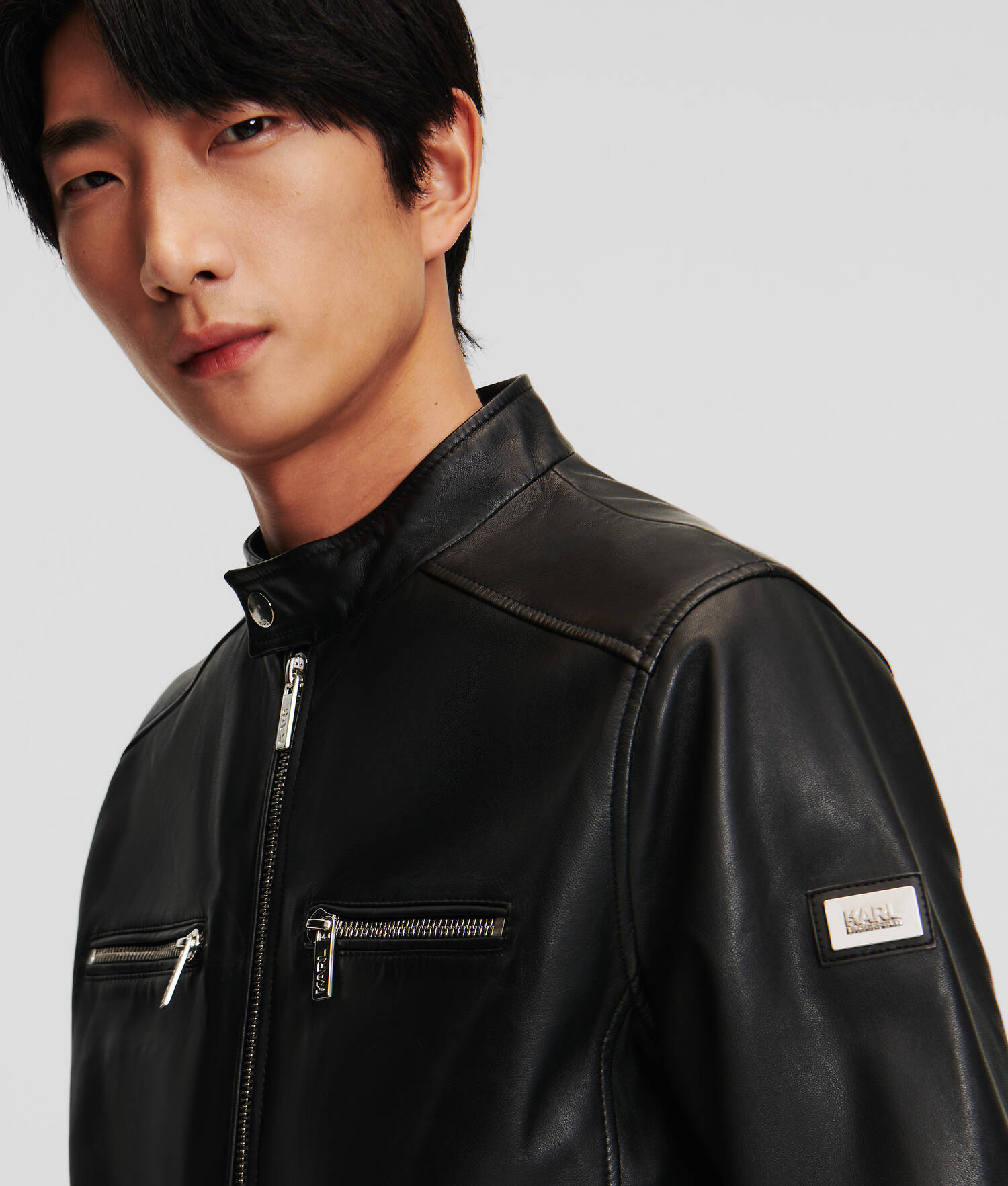 VESTE ZIPPÉE EN CUIR