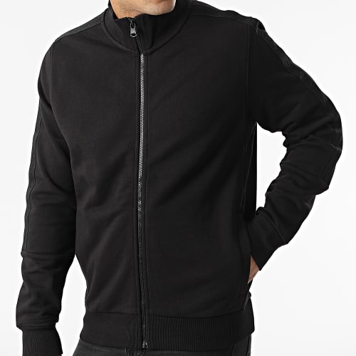 Veste Zippée A Bandes Tonal Logo Tape 8442 Noir