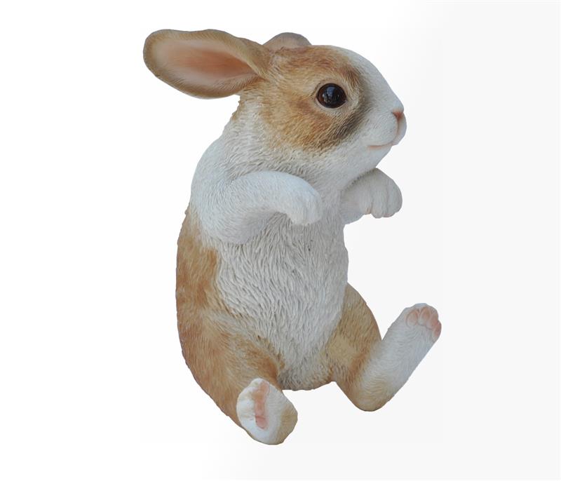 Dazikemo Dekofigur Gartenfigur Hase für Zaun und Trennwand