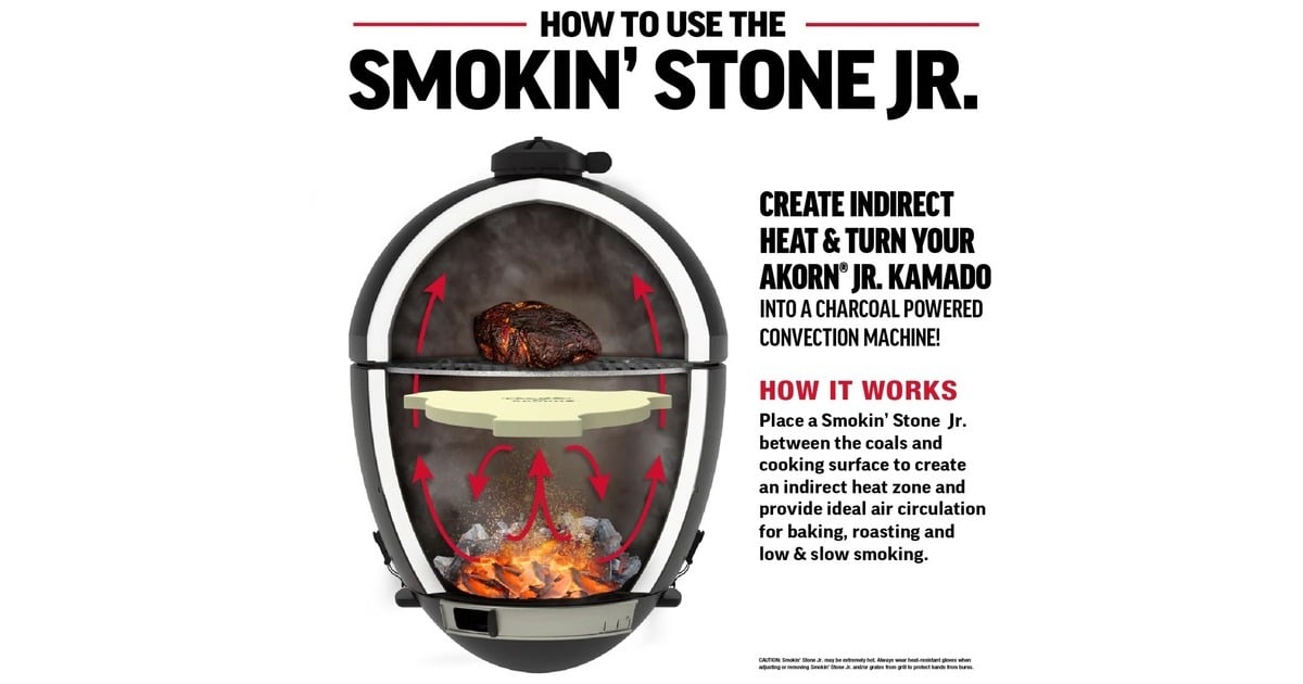 Char-GrillerAKORN Jr. Smokin' Stone en Heat Deflector afdekking  (Beige)