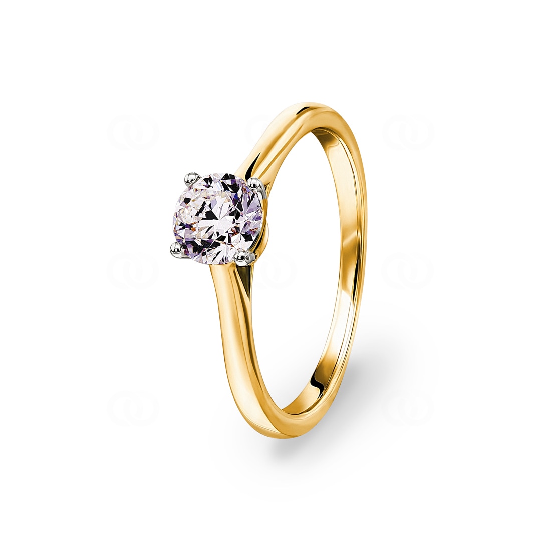 0.75ct Diamant Solitärring 750/18 K Gelbgold