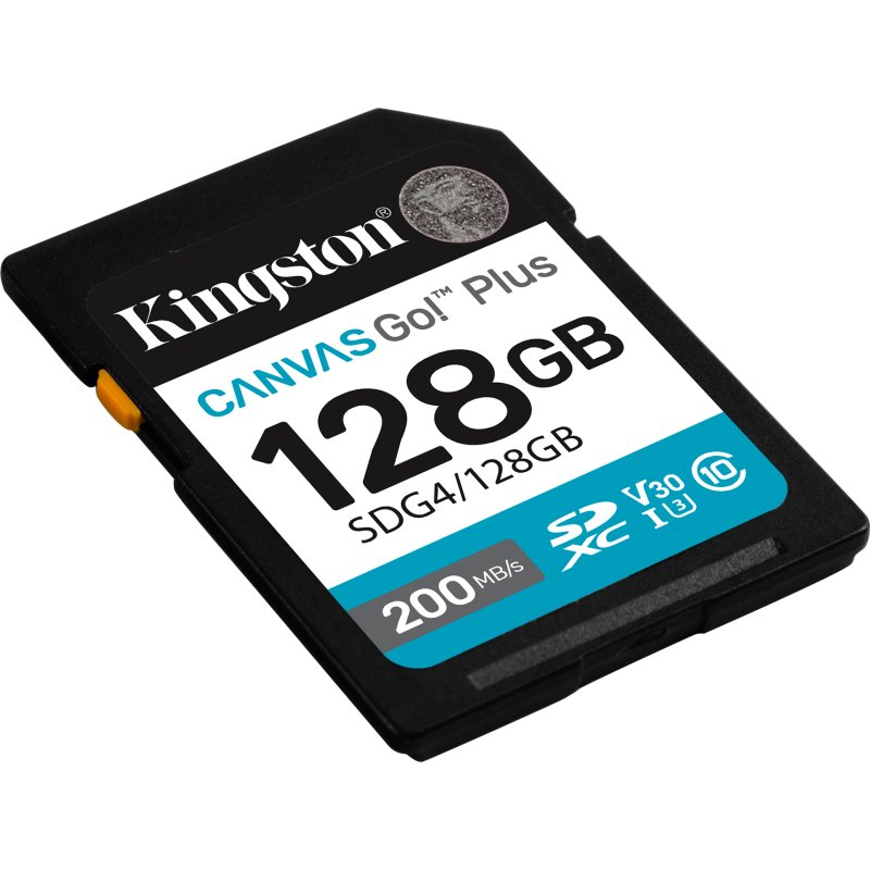 Kingston Technology Canvas Go! Plus 128 Go SDXC Canvas Go Plus Gen4 200 Mo/s C10 UHS-I U3 V30