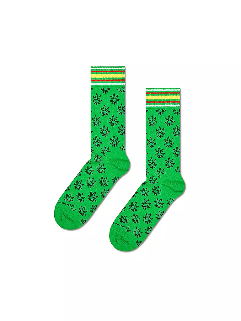 HAPPY SOCKS Herren Sneaker Socken LEAF 41-46 green grün