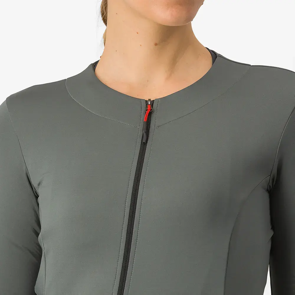 Castelli Fly Fietsshirt Lange Mouwen Grijs Dames