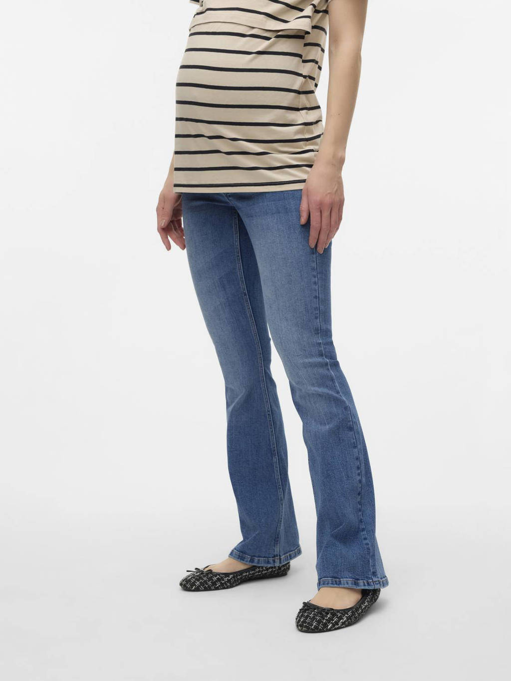 VERO MODA MATERNITY zwangerschaps flared jeans VMMSIGI medium blue denim