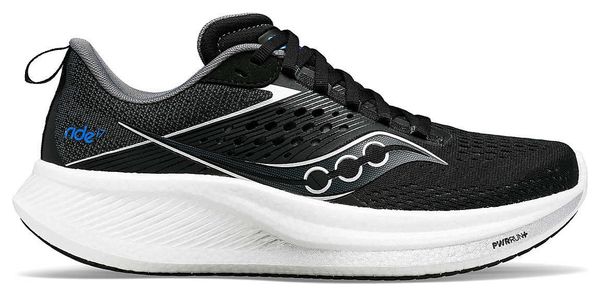 Chaussures Running Saucony Ride 17 Noir/Blanc Femme