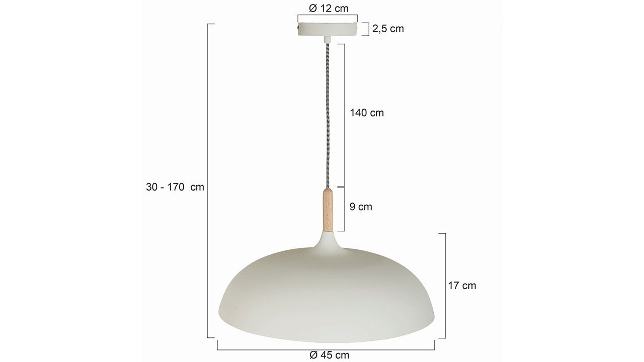 Hanglamp 7731W Hella Mexlite ⌀45  cm
