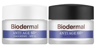 Combiset Biodermal Anti Age 60  Gezichtsverzorgingsroutine - Dag- en Nachtcrème - 2 stuks
