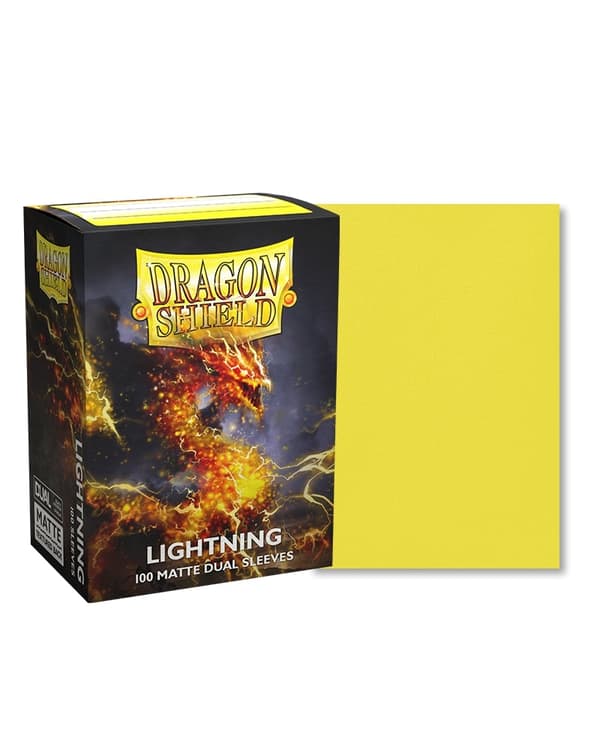 Plastfickor - Dragon Shield - Matte Dual Lightning (100 st, 63x88mm) - Brettspil