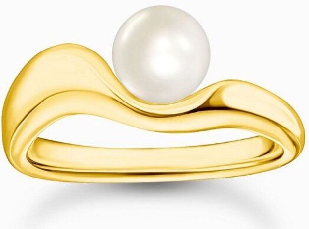 Thomas Sabo - TR2485-430-14 - Ring - Wit - Gerecycled Zilver - Geel Goud Verguld