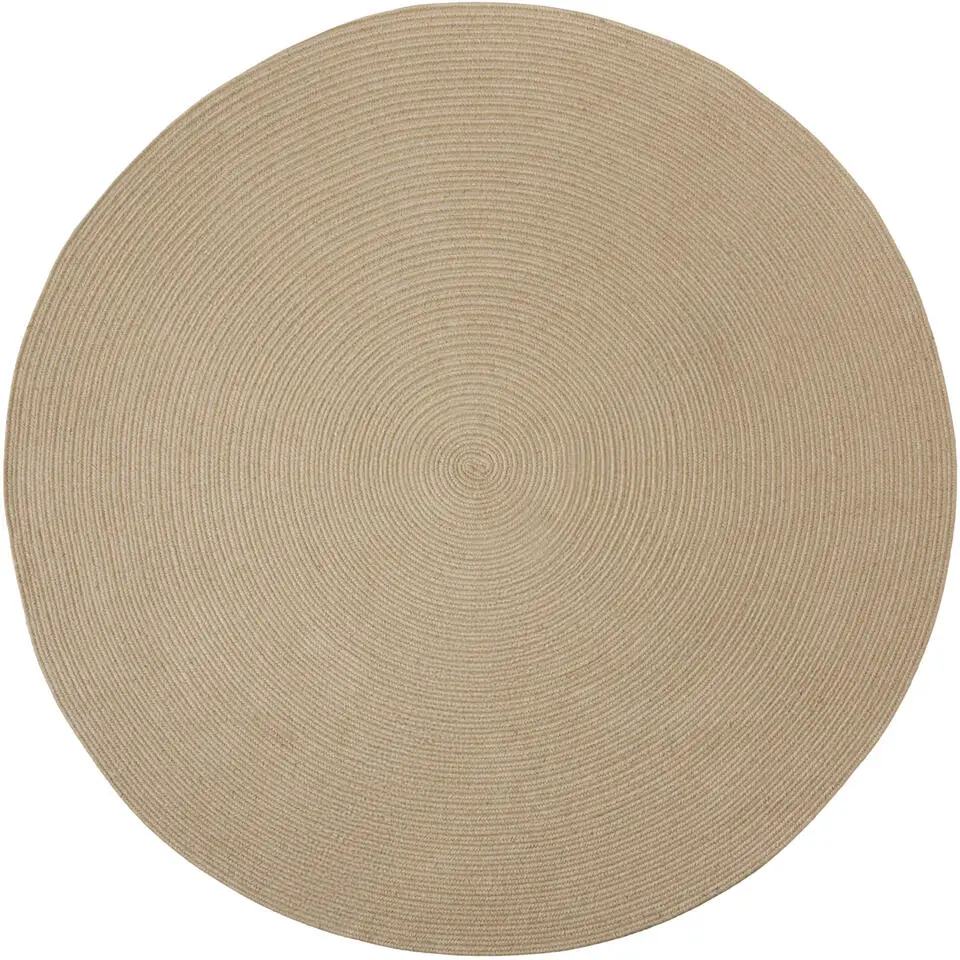 tectake® Geweven vloerkleed Vibe van jute- en kunststofvezels Ø 160 cm