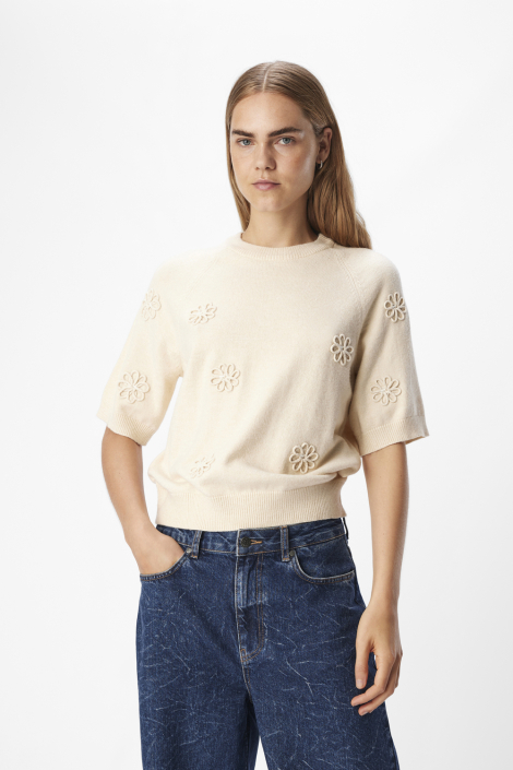 Object beige dames trui