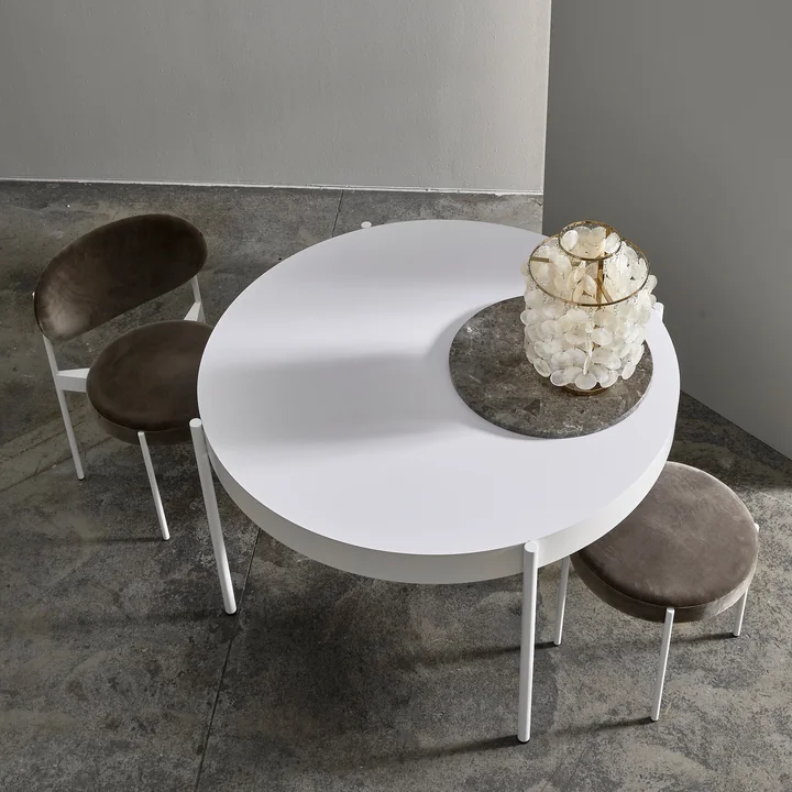 Verpan - Fun 2TM Tischleuchte Ø 27 cm, weiss / Silber