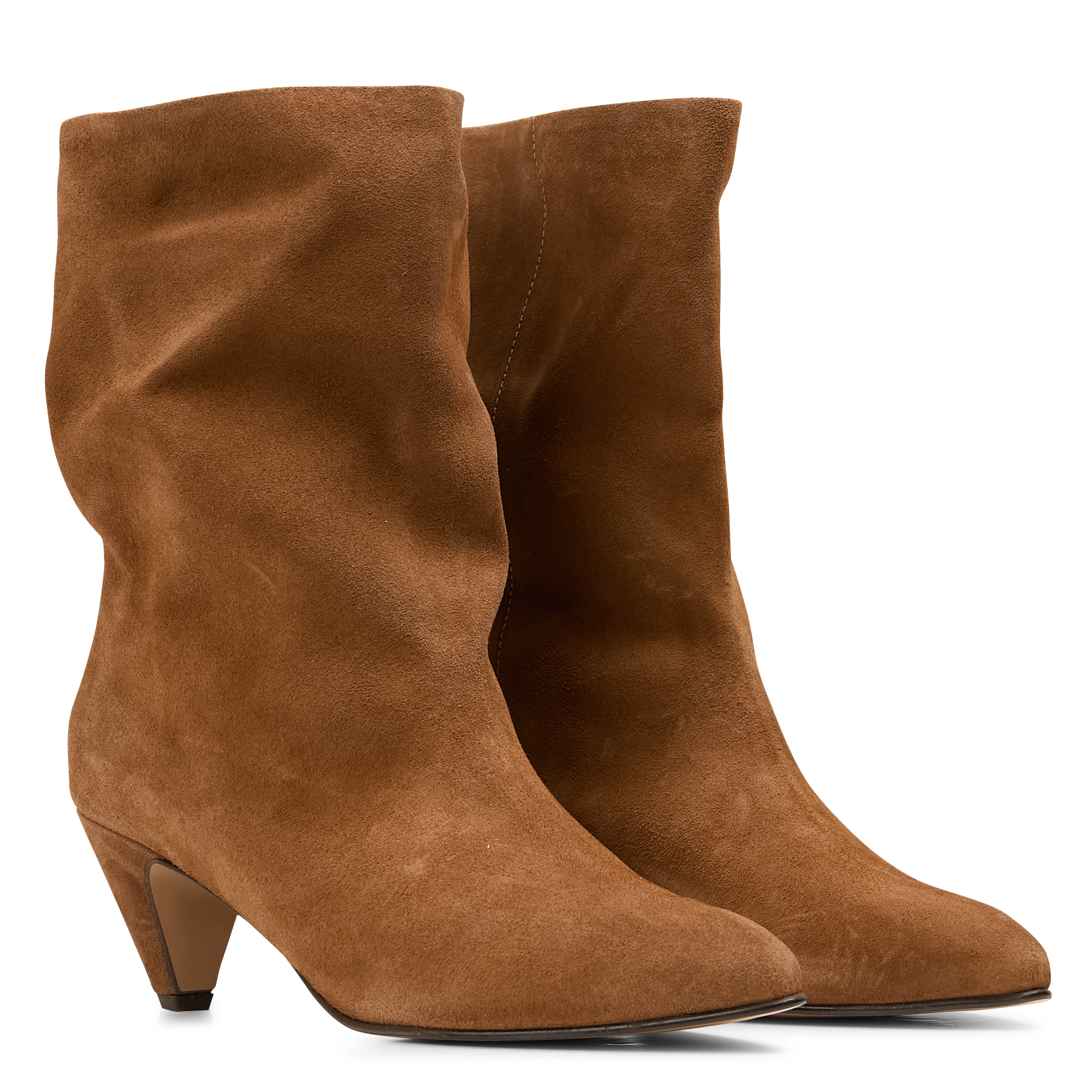 VULLY 50 - Bottines à talon en velours | Marron