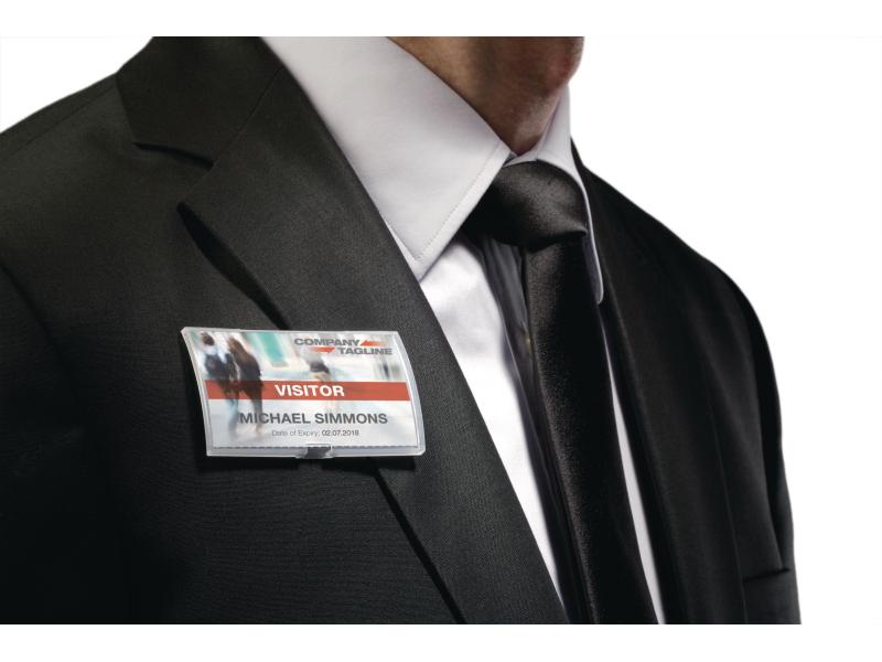DURABLE Namensschild mit Magnet Click Fold 40 x 75 mm, 10 S 10 aufklappbare Namensschilder mit Doppel-Magneten