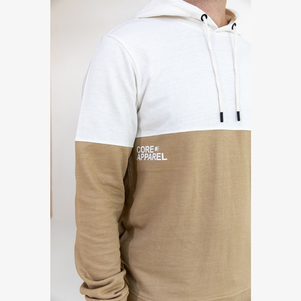 Unsigned heren hoodie wit beige