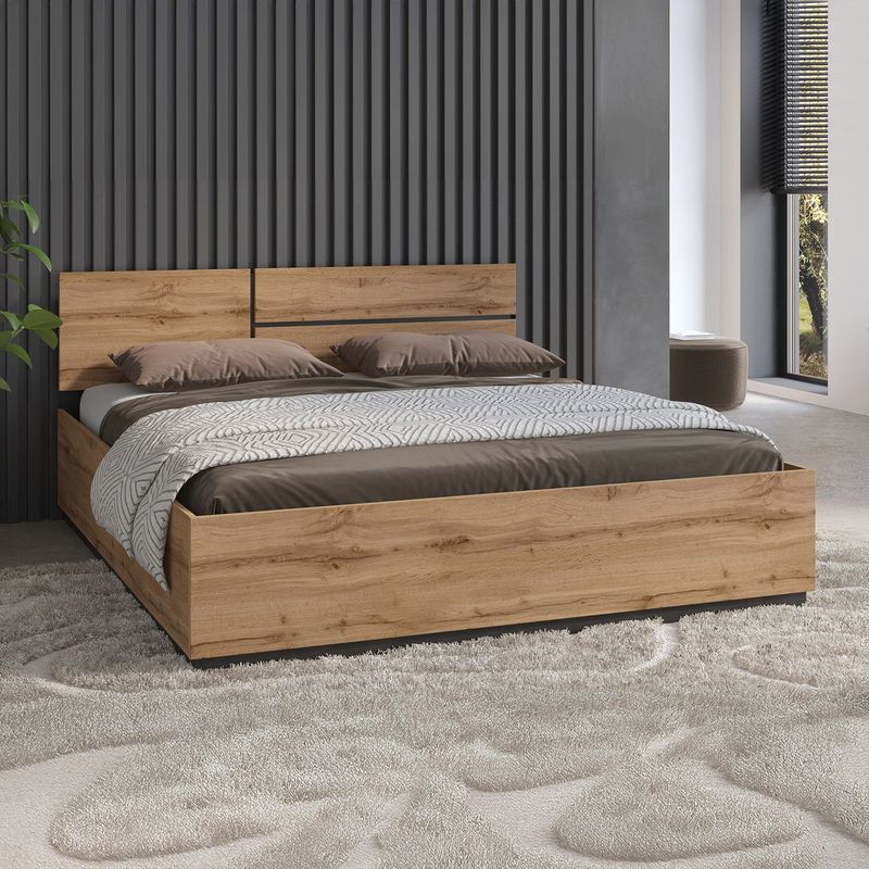 Houten Bed Crotone - Eiken - Kajuitbedden