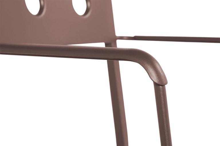 Hay Balcony tuinstoel met armleuning iron red