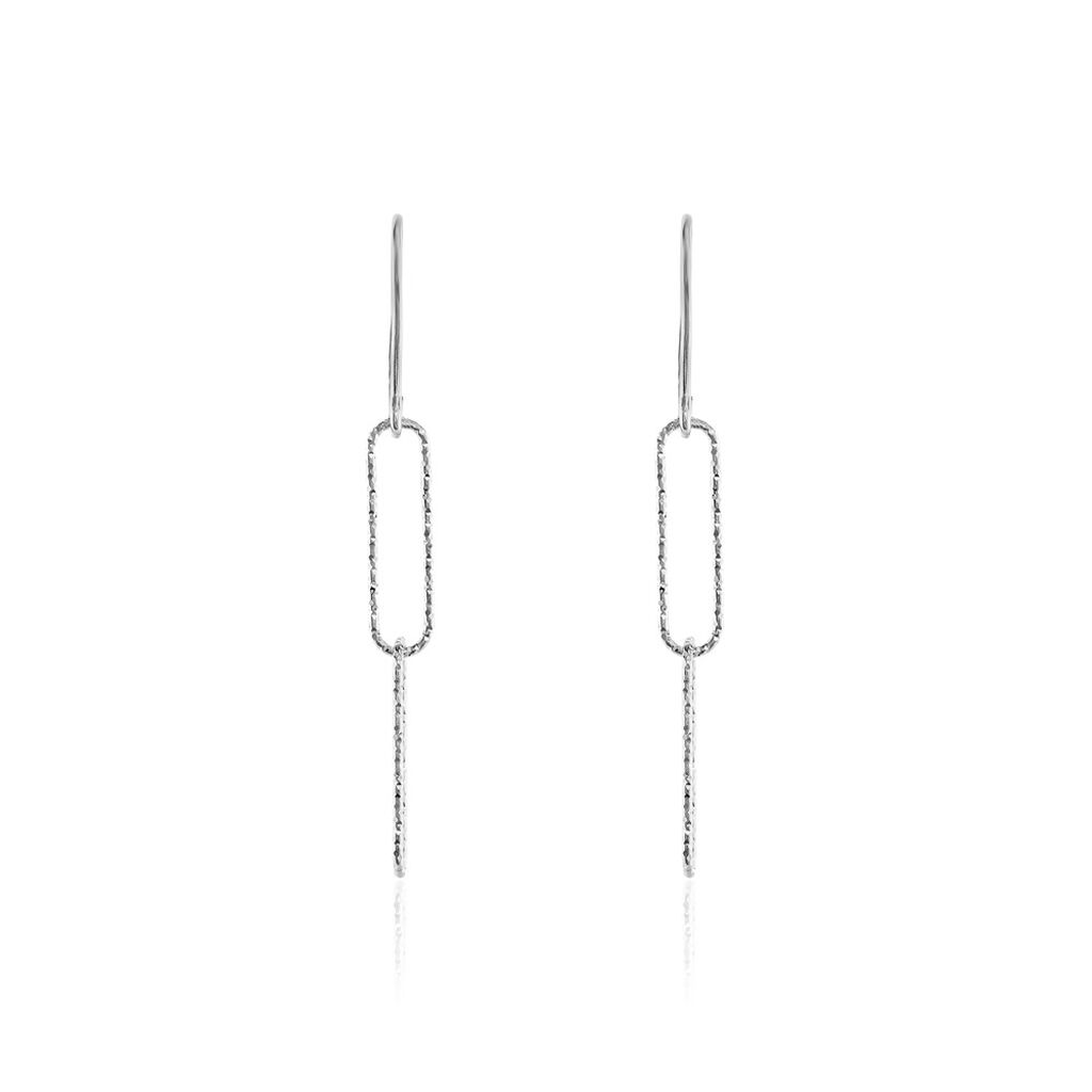 Boucles D'oreilles Pendantes Chiarina Argent Blanc