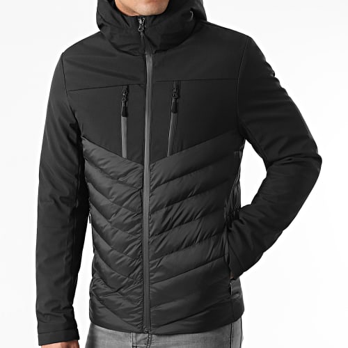 Doudoune Capuche Tech Fitted 0021 Noir