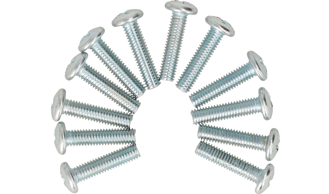 Maskinskruer PH M6x25 mm - 12 stk.